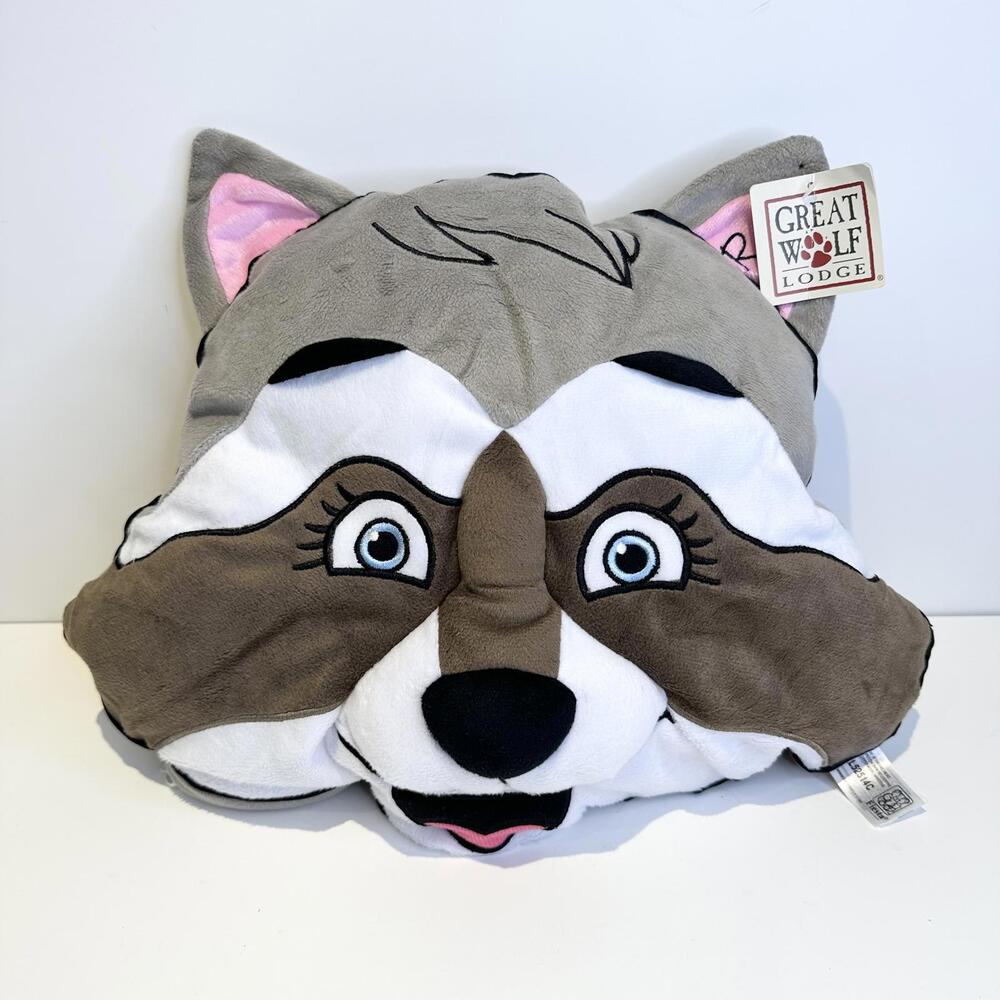 Great Wolf Lodge Plush Wolf Head Pillow